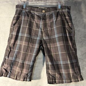 INC International Concepts Brown Plaid Shorts